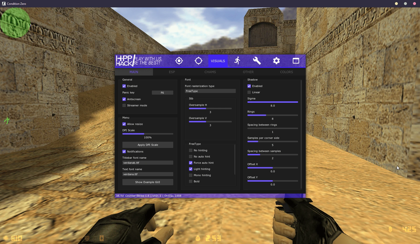 HPP v6 Crack - CS1.6 uchun Legit & HvH cheat
