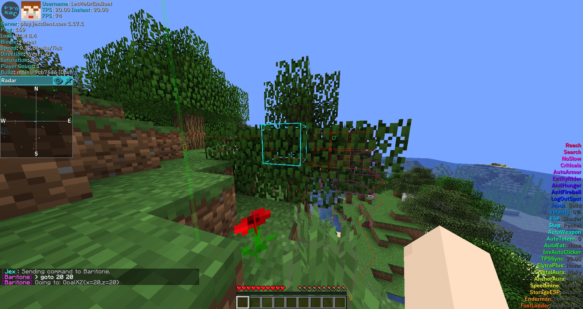 JexClient - Anarchie-Cheat für Minecraft