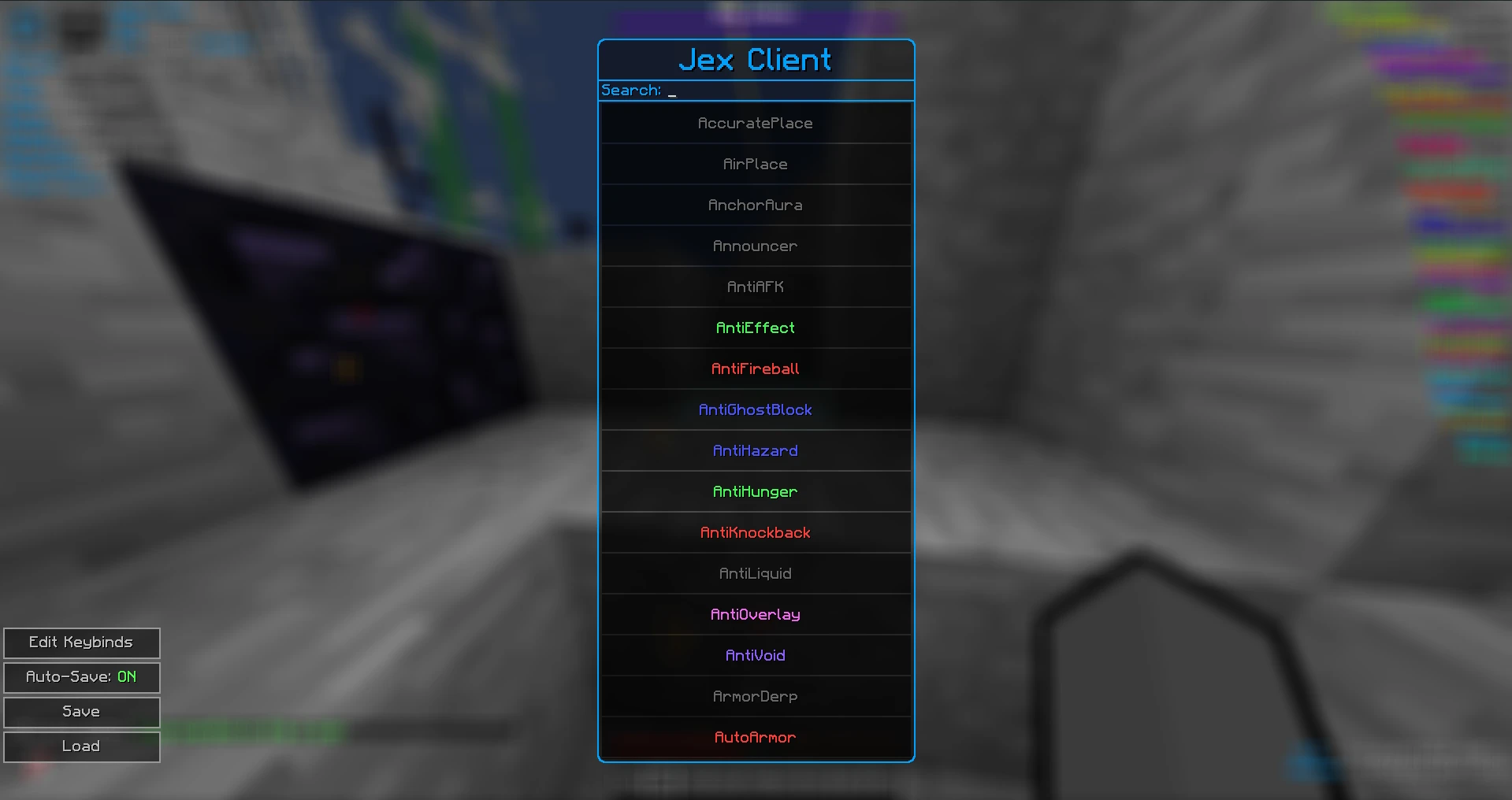 JexClient - Anarchie-Cheat für Minecraft