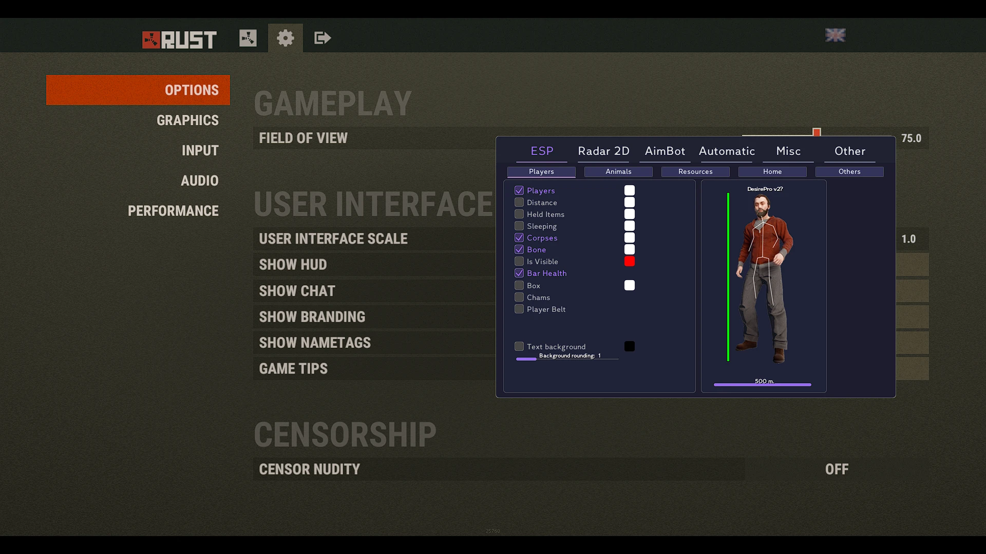 LastDesirePro - Radarhack, SilentAim, ESP per vecchio Rust