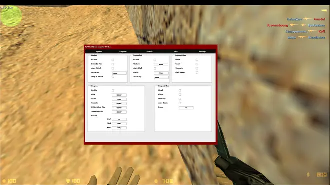 AimWarik - Legitbot, Ragebot, Visual, Misc хак для CS 1.6 | steam_legacy
