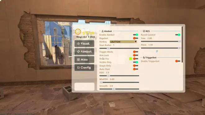 AimStar/TKazer - External cheat for CS2 (Aimbot, WH, Triggerbot)