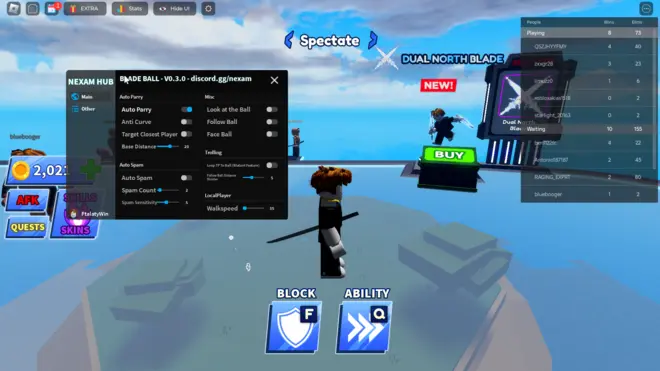 Blade Ball - Hacks para Roblox (Auto farm, Auto Parry, God Spam) | Bedol Hub - Project Meow