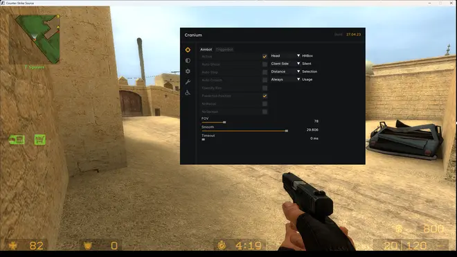 Cranium CS - Wallhack + aimbot cheat for CS:Source | v92
