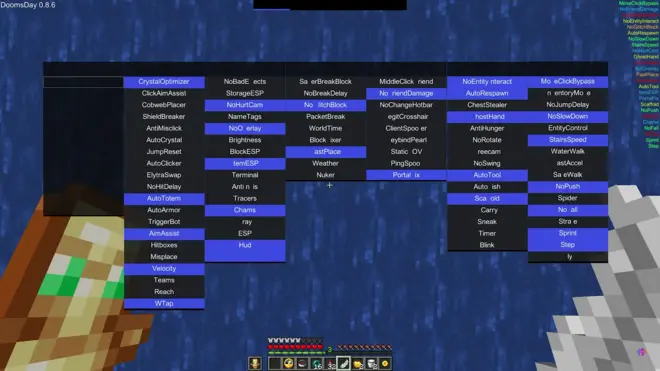 DoomsDay Client - Najlepszy darmowy klient z hackiem Ghost do Minecraft | 1.8-1.21.1