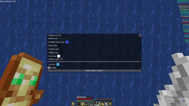 DoomsDay Client - Najlepszy darmowy klient z hackiem Ghost do Minecraft