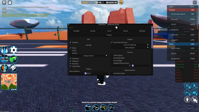 JailBreak - Scripts para Roblox (Esp, Silent Aim, Auto Farm, Infinite Jump, NoClip, Aimbot) | Aoi Scripts - Sexsation