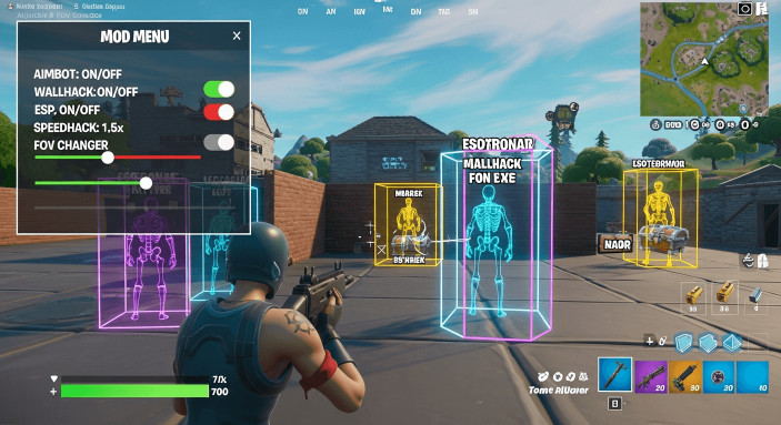 Klavistic External - Fortnite için Wallhack ESP hilesi ve Triggerbot