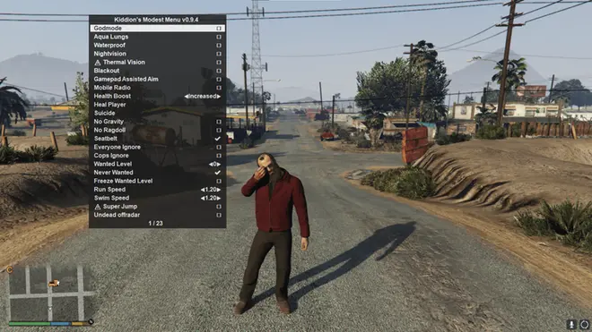 Modest-menu - Darmowe zewnętrzne modmenu do GTA 5