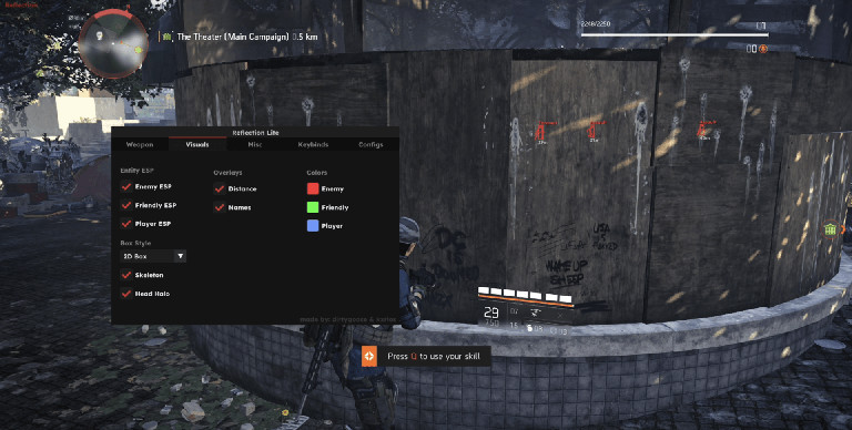 ReflectionLite - cheat internal ringan dan dioptimalkan untuk The Division 2