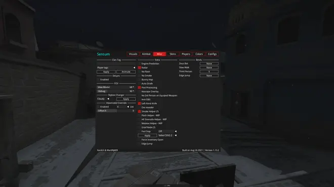 Sensum - чит для CS:GO, заснований на Onetap v1
