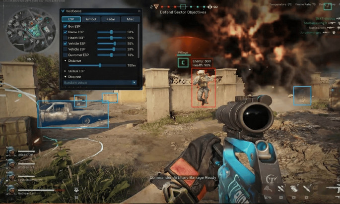 VoidSense - Zdarma aimbot cheat pro Delta Force